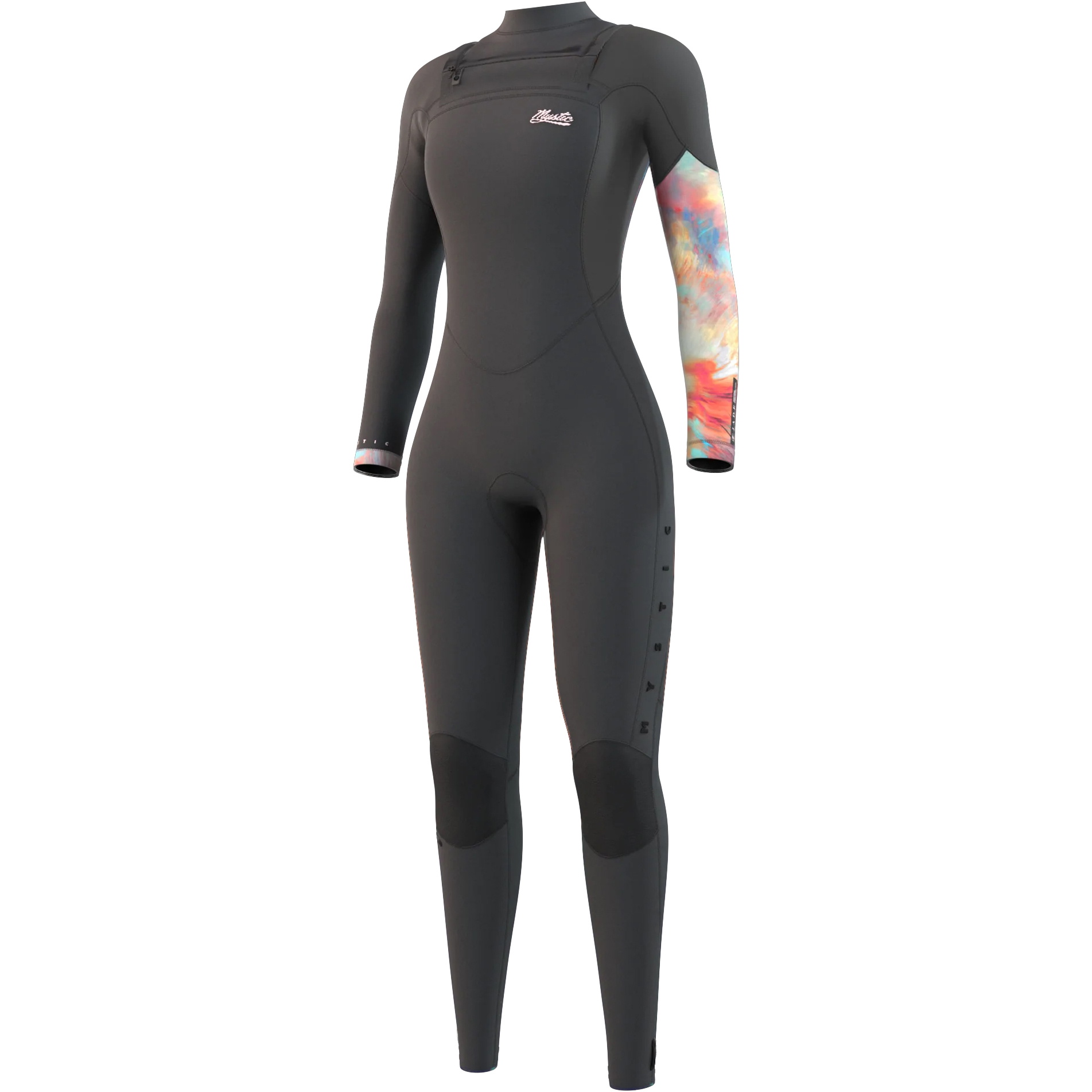 2022 Macacão Feminino Mystic 3/2mm Front Zip 35000220018-802 - Cinza Escuro
